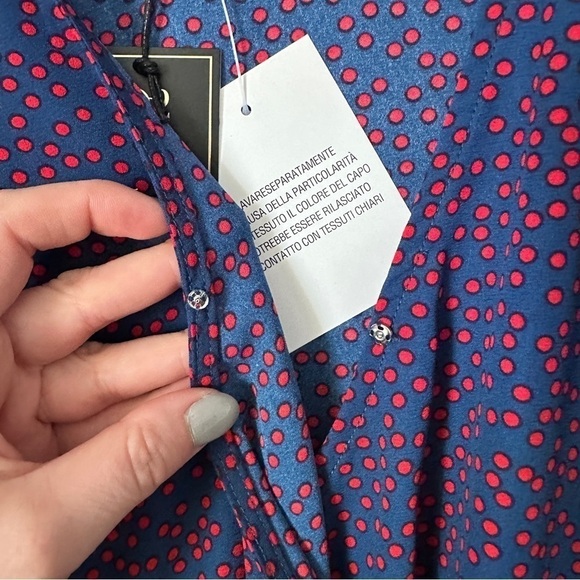 NWT DG2 polka dot faux wrap blouse - Picture 4 of 7